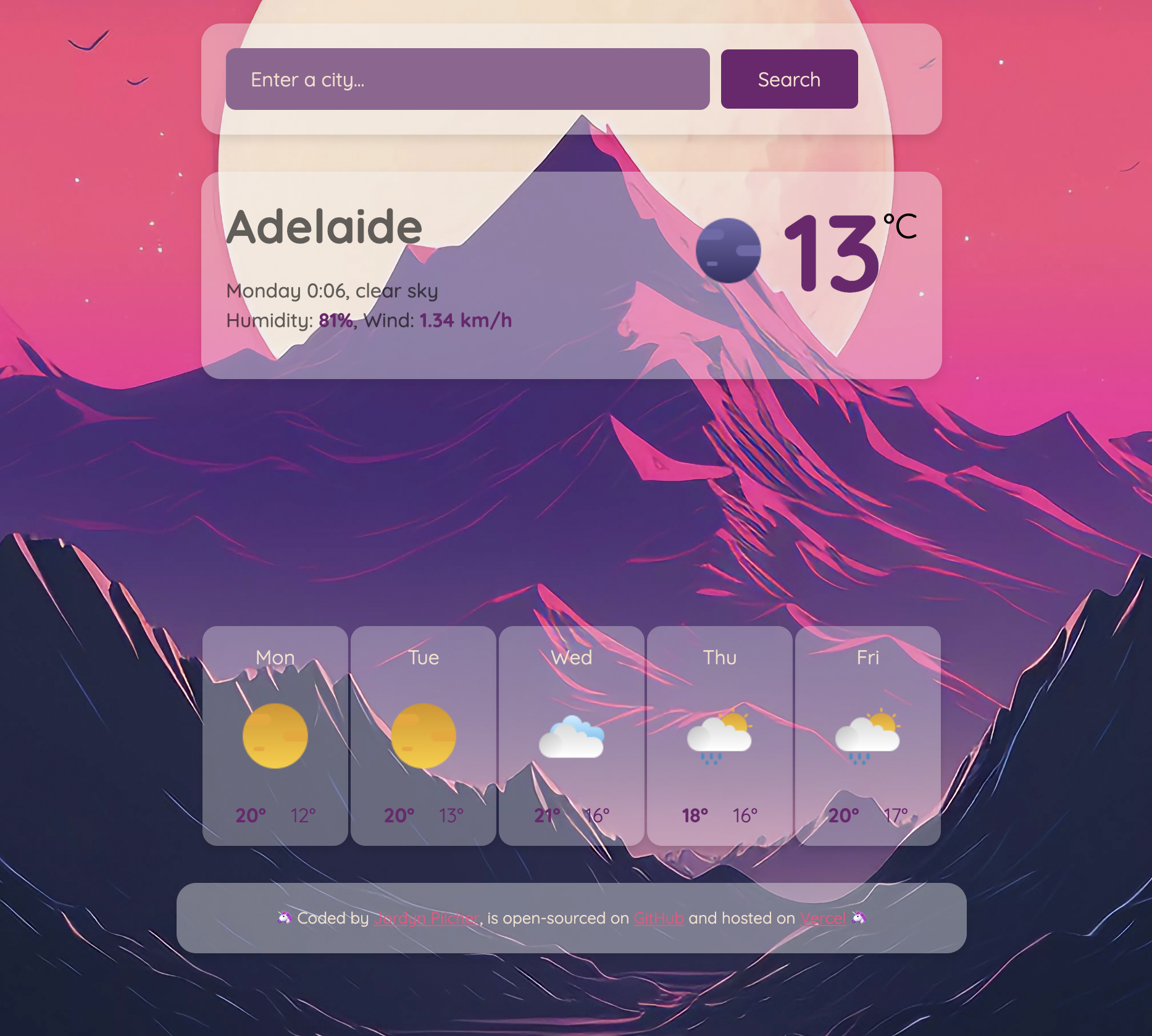 Weather app project